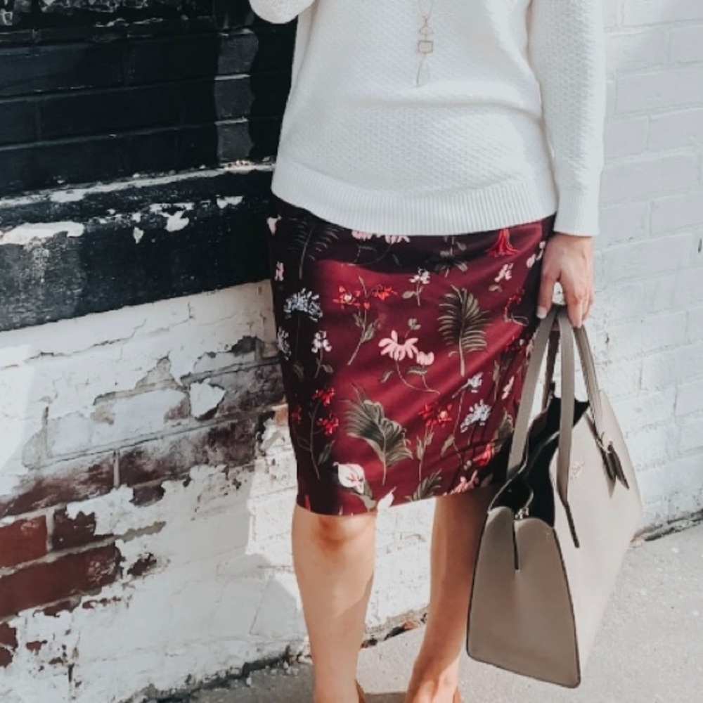Floral Pencil Skirt